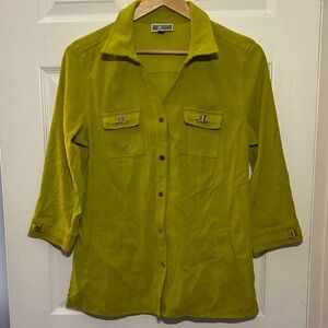 JM Collection Lime Green Button Down Shirt